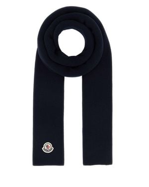 Moncler Midnight Wool Scarf - Blue