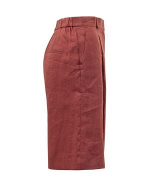 Max Mara Short Wide-Leg Pants - Red