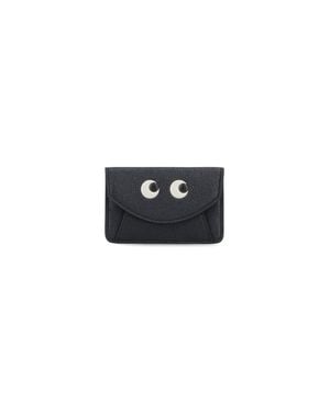 Anya Hindmarch Leather Wallet With Contrast Trims - Black