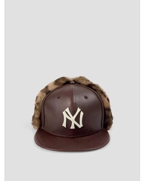 KTZ 59Fifty Dogear Calf Leather Fitted Cap - Brown