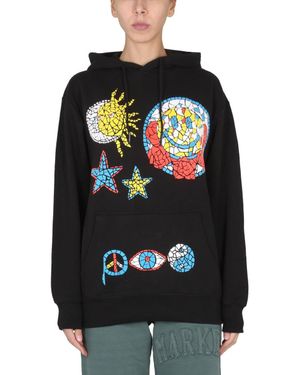Market Hand Drawn Varsity Sweatshirt - Black