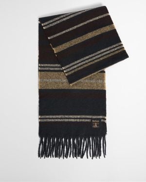Barbour Alston Stripe Tartan Scarf - Black