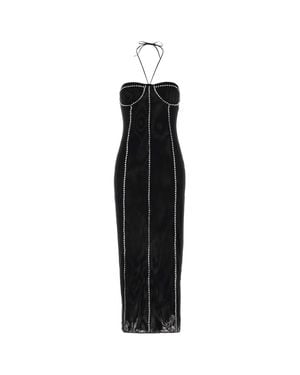Oséree Gem Midi Dress - Black