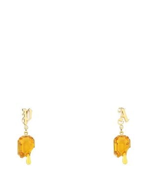 Palm Angels Golden Metal Earrings - Metallic