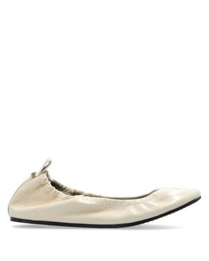 Isabel Marant Belna Leather Ballerina Shoes - Natural