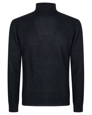 Altea Cashmere Merino Turtleneck Sweater - Blue