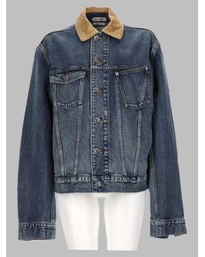 JW Anderson Jacket With Velvet Collar - Blue