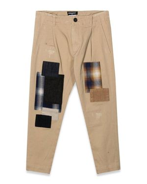 DSquared² Pants With Patches - Natural