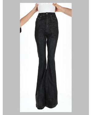 Rick Owens High-Waist Flared Jeans - Black