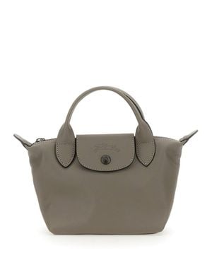 Longchamp Le Pliage Energy Mini Tote Bag, 14 X 17 X 10 Cm - Gray