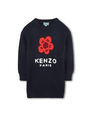 KENZO Dress With Logo - Blue