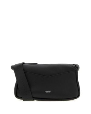Max Mara Mini Leather Kipper Crossbody Handbag For - Black