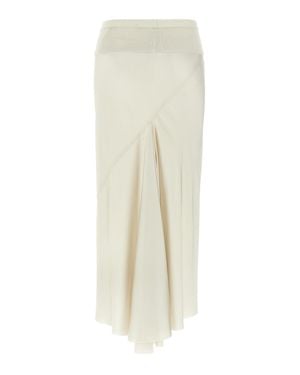 Rick Owens A-Line Bias Mini Skirt - White