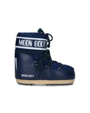 Moon Boot Style Winter Mini Boots - Blue