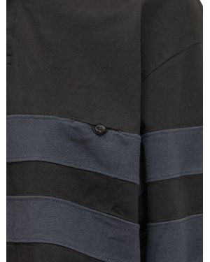 DARKPARK Jill Striped Polo Shirt - Black