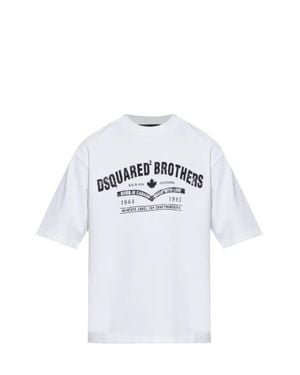 DSquared² 100% Cotton Logo T-Shirt - White