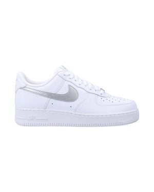 Nike Air Force 1 '07 Leather Lace-Up Sneakers With Air Cushioning - White