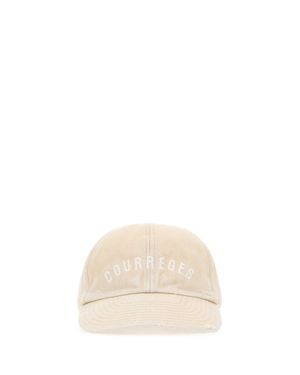 Courreges Sand Cotton Baseball Cap - Natural