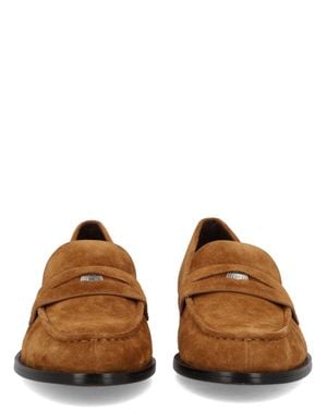 Tory Burch Leather Loafers - Brown