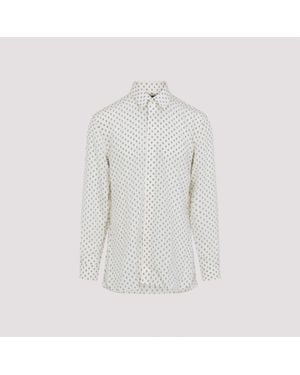 Tom Ford And Fluid Silk Shirt - White