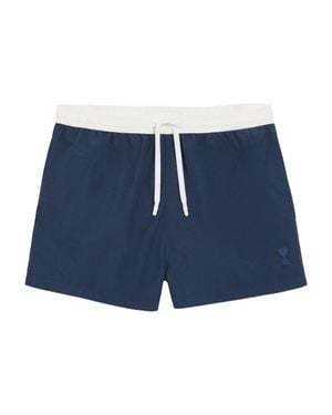 Ami Paris Bicolor Swimsuit - Blue