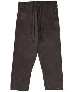 Uma Wang Overdyed Denim Drawstring Pants - Gray
