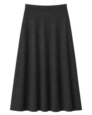 Diega Tailored Wool-Blend Skirt - Black