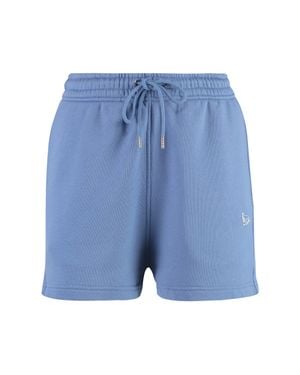 Maison Kitsuné Cotton Shorts - Blue
