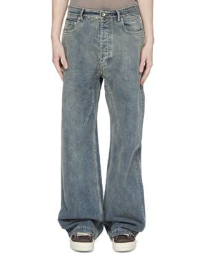 Rick Owens Mid-Rise Loose-Fit Five-Pocket Cotton Jeans - Blue
