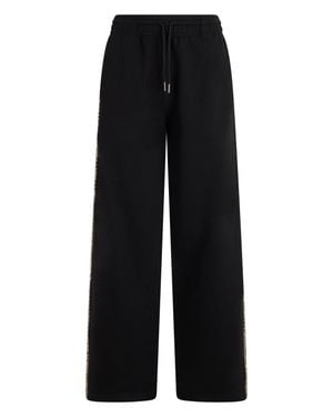 Burberry Pants With Check Finish - Black