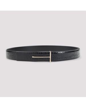 Tom Ford Calf Leather Belt - Black