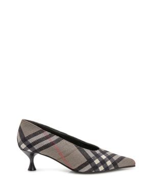 Burberry Classic Check Décolleté Heels With Medium Heel - Gray