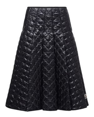 Moncler Mini Skirt With Zip And Hook Closure - Black
