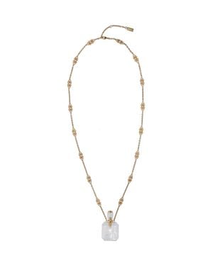Chloé Rock Crystal Brazil Charm Earrings - White
