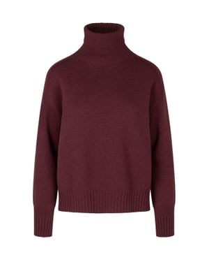 Vanisé Penelope Turtleneck Knit Top - Red