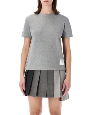 Thom Browne Classic Piqué T-Shirt - Gray