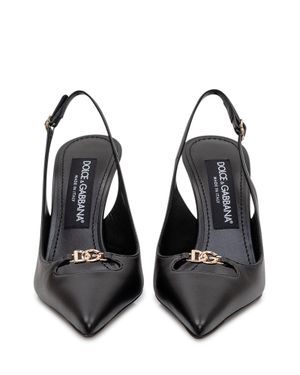 Dolce & Gabbana Elegant Slingback Heels With Tapered Toe - Black