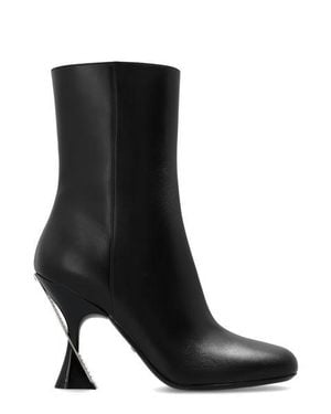 Gucci Leather Heeled Ankle Boots - Black