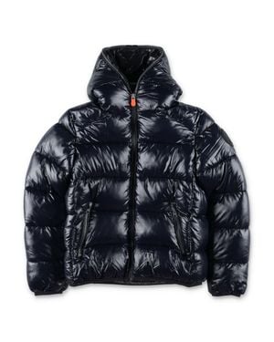 Save The Duck Boy's Puffer Jacket With Hood - Blue