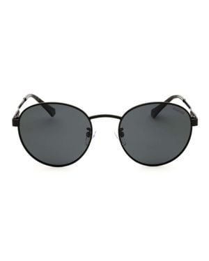 Polaroid Round Metal Sunglasses - Gray