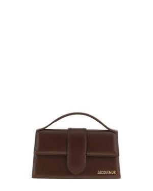 Jacquemus Leather Top Handle Bag With Detachable Shoulder Strap - Brown