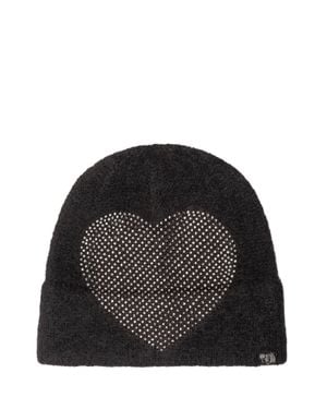 Kurt Geiger Embellished Hearth Knit Beanie - Black