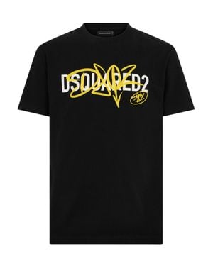 DSquared² 100% Cotton Logo T-Shirt - Black