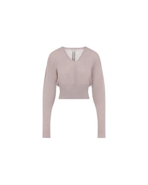 Rick Owens V Cropped Top - Pink