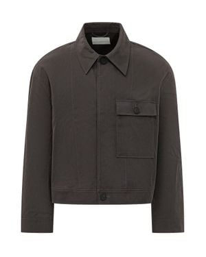 Studio Nicholson Cropped Overshirt Jacket - Black