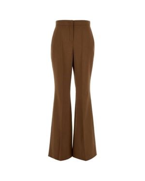 Fendi Caramel Wool Blend Pant - Brown