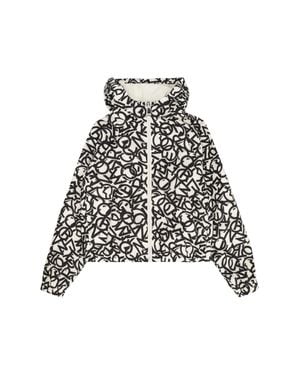 COUTR.COM Moncler Kids Maisha Logo Print Hooded Jacket - White