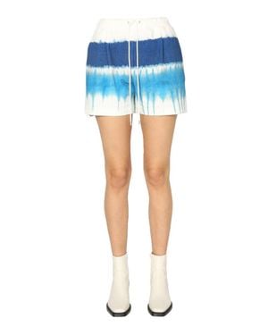 Alberta Ferretti Tie-Dye Shorts - Blue