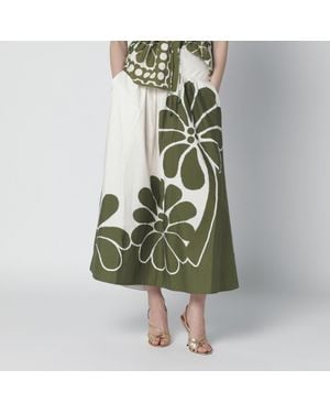 FARM Rio Palermo Maxi Skirt With Print - Green