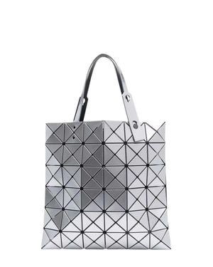 Issey Miyake Geometric Paneled Mini Tote Bag With Two Adjustable Top Handles - Gray